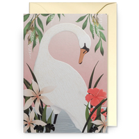 White Swan | Carrie May | Greeting Card